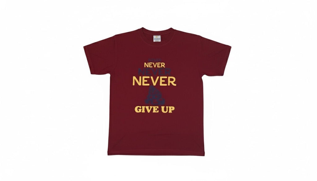 Never Give UP Cotton T-Shirt